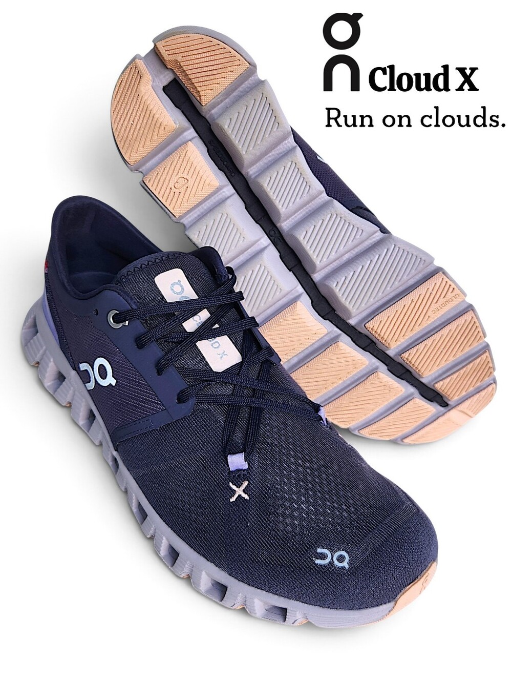 On Cloud X 3 Women's Size 11 Navy Running/Walking Cushioned Shoes Sneakers Gym